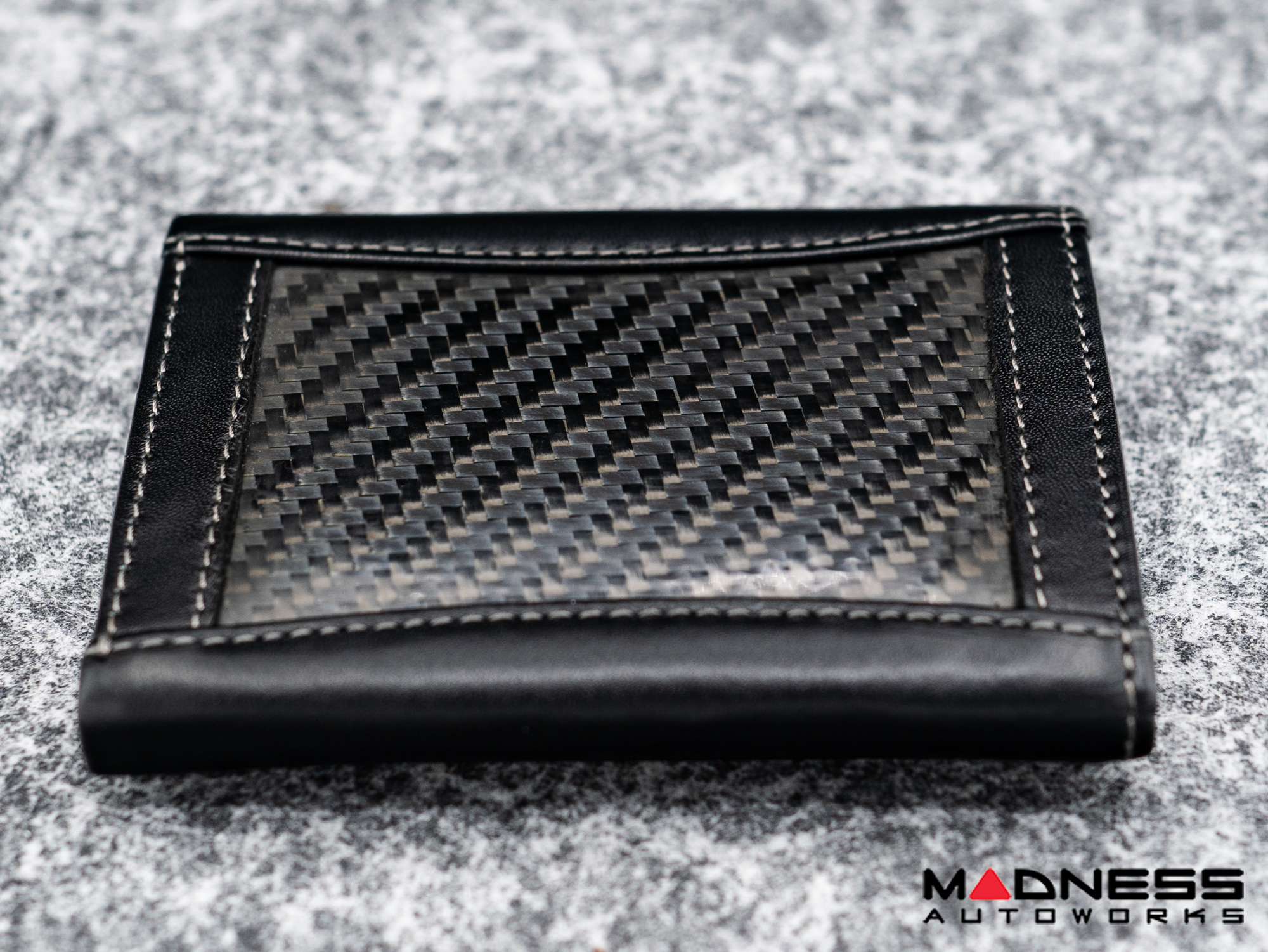 Wallet - Leather/ Carbon Fiber - Tri-Fold 